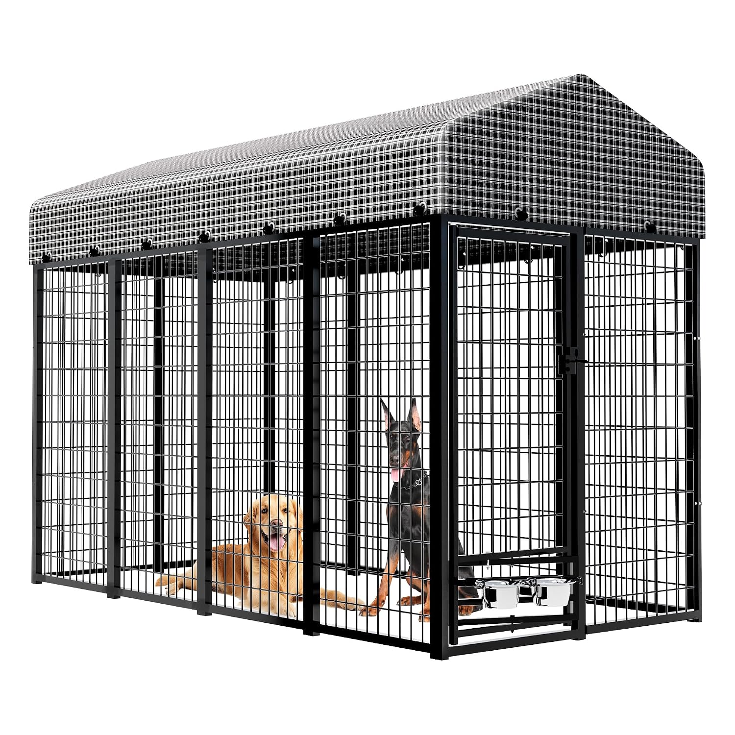 Feeding - Cage pour chien robuste avec toit,