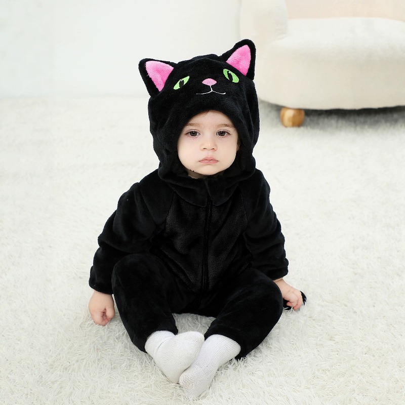 Cotton Baby Onesies Zipper - Combinaison à capuche pour nouveau-né, bébé,